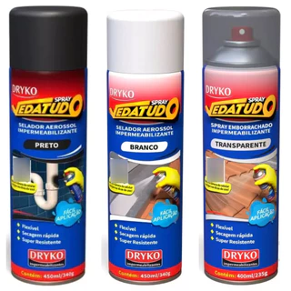 KIT 6x Spray Impermeabilizante Transparente Borracha Liquida Vedatudo Dryko