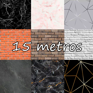 Papel De Parede Auto-Adesivo 3d Lavável Decoração - 15 METROS x 45CM