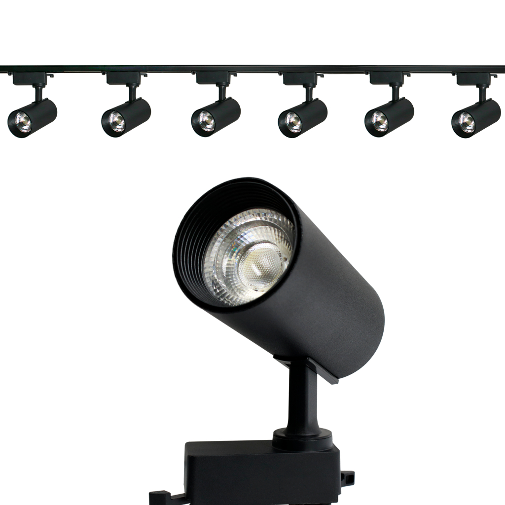 Kit Trilho Eletrificado 3m + 6 Spots Led 10w
