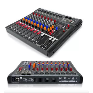 Mesa de mistura de áudio A8 Mesa de som com 8 canais PC Entrada de computador 48v Número de energia Equipamento de áudio