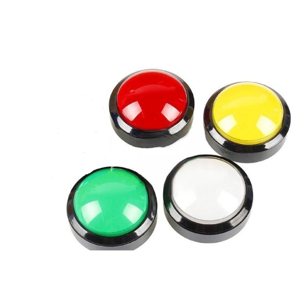 Botão Para Fliperama Arcade 60mm Diâmetro Concavo Led