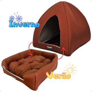 Cama Caminha Iglu Toca Casinha Com Almofada Inverno E Verão Para Cachorro E Gato - Petliz