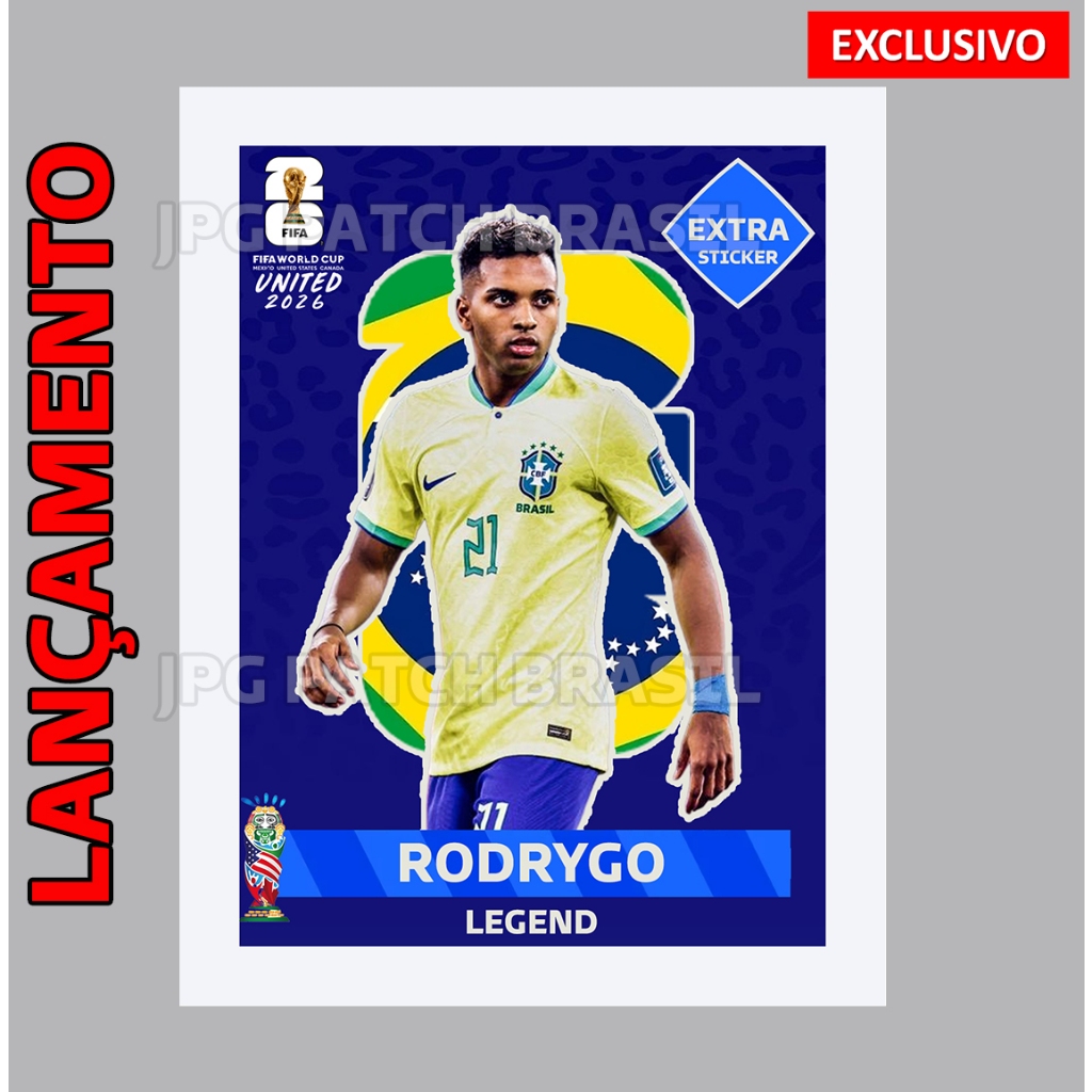 Figurinha Rodrygo Legend Copa 2026 Exclusiva Shopee Brasil