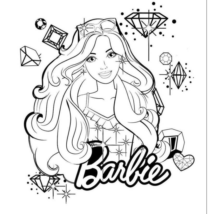 desenho para colorir barbie e ken