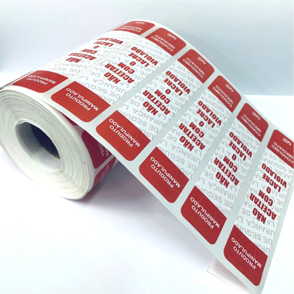 1000 LACRE De Segurança DELIVERY ETIQUETA Adesiva ALIMENTO IFOOD