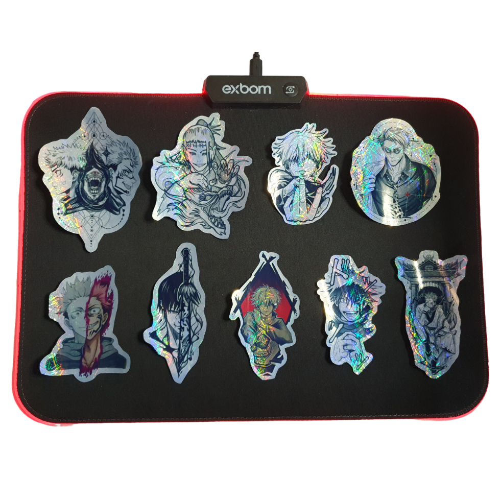 Jujutso Kaizen Adesivo kit com 9 Adesivos Jujutsu Kaisen Adesivo Holográficos Decorativo Resistente a água Itadori