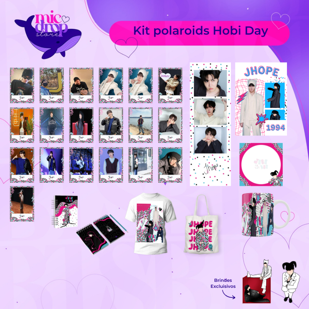 Kit Polaroids Hobi Day 2024 HOSEOK BTS BANGTAN | Shopee Brasil
