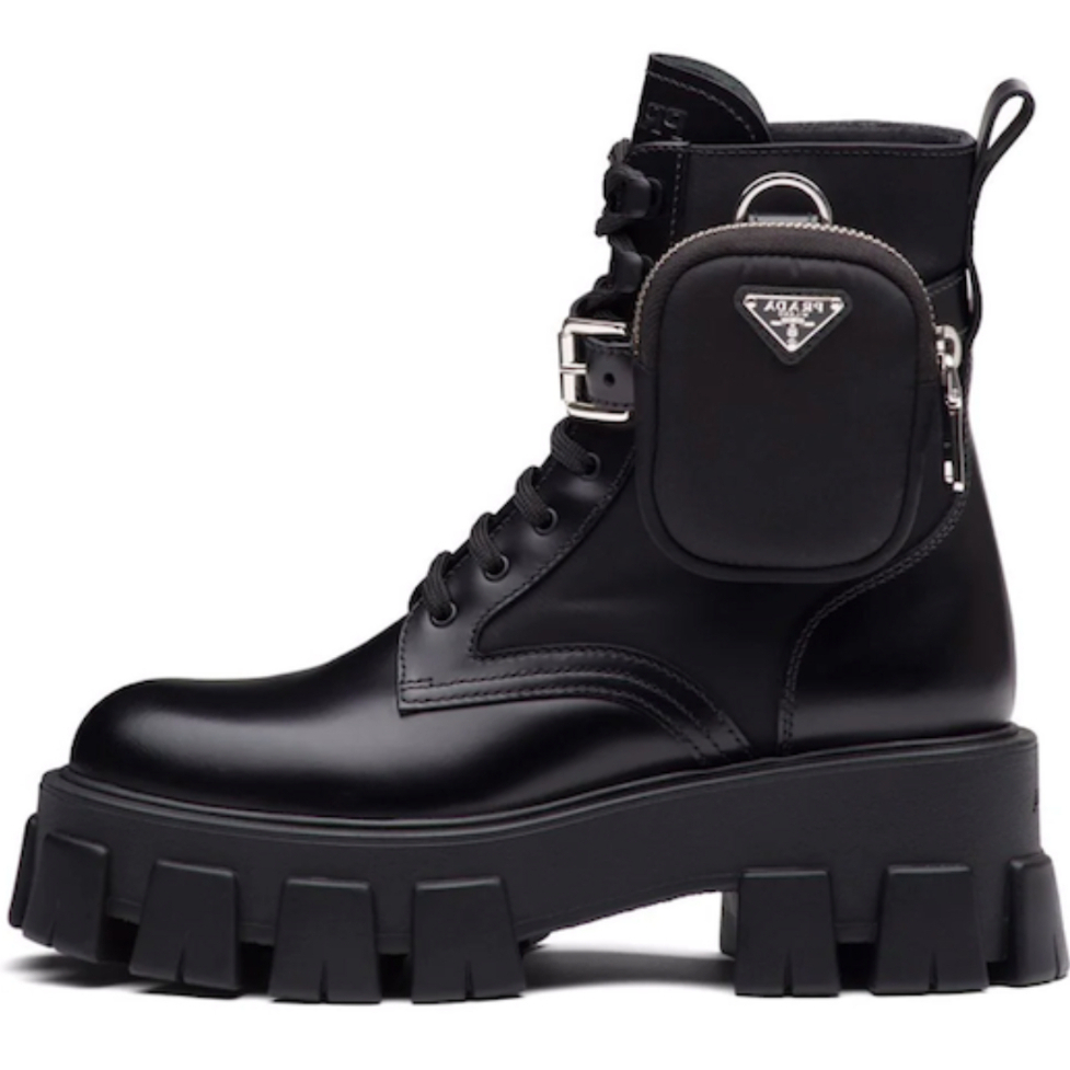 Bota Coturno Feminina Prada Tratorada Com Bolsinha Plataforma Blogueira ...