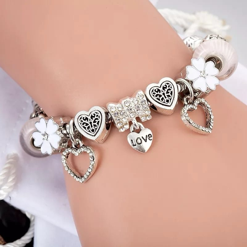 Pulseira Life Prata Pandora e Vivara Bijuteria Prata Adulto Pulseira ...