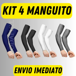 Kit COM 4 Pares De manguito Proteção Solar Uv Segunda Pele Unissex