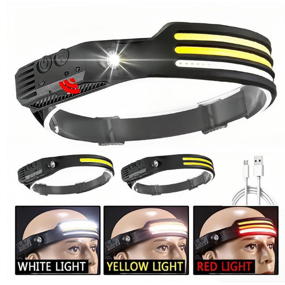 Lanterna de Cabeça Triplo LED C/ Sensor de movimento EC6261 | Shopee Brasil