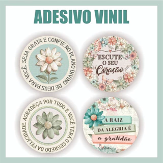 kit 120 Adesivos Vinil Gratidão Flor Cliente | Etiquetas Adesivas Cliente | Adesivo Embalagem Gratidão
