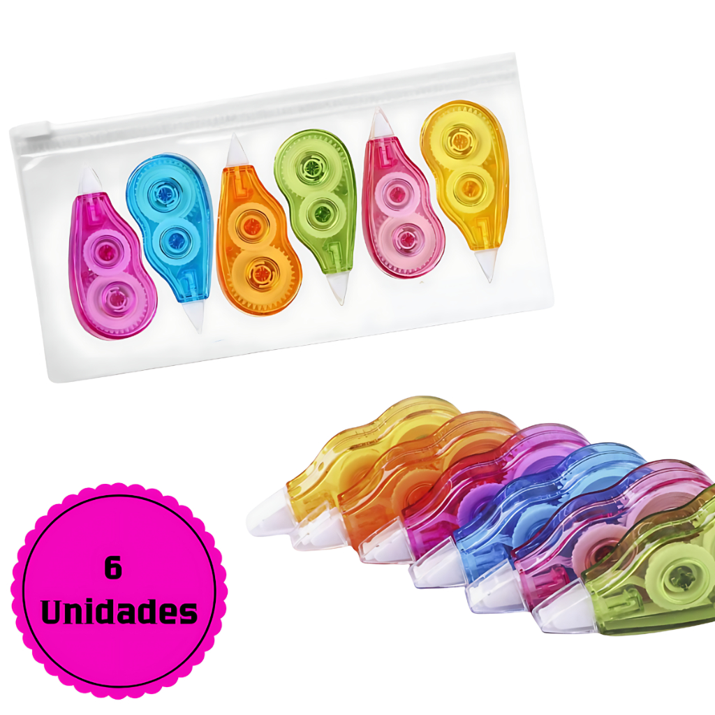 Kit 6 Corretivos Escolar Fita | Shopee Brasil