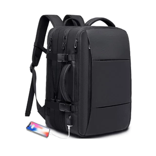 Bolsa Mochila Executiva Para Viagem Expansível Impermeável Oxford Bolsa para Laptop de Grande Capacidade Com Porta canetas e Porta USB