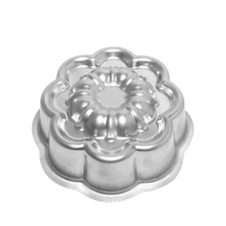 Forma de Bolo Decorada Flor Margarida Alta em Alumínio 18cm Forma Confeiteiro Assadeira de Bolo