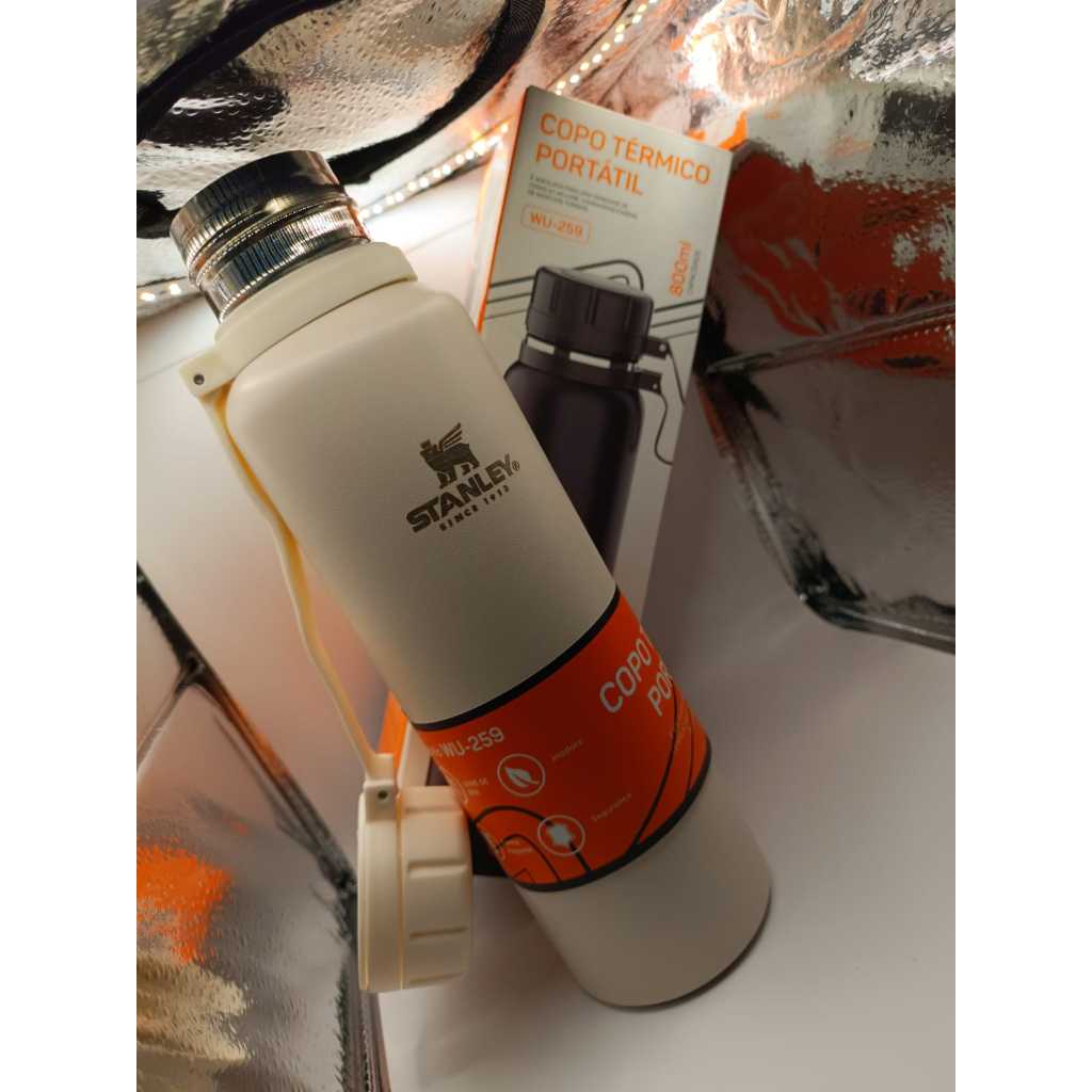 Garrafa Térmica Stanley Portátil de 800ML - Branco