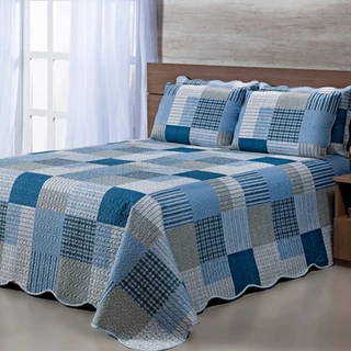 Cobre Leito cocha Casal Dupla Face 3 Peças com Fronhas Estampas Sortidas Decoração