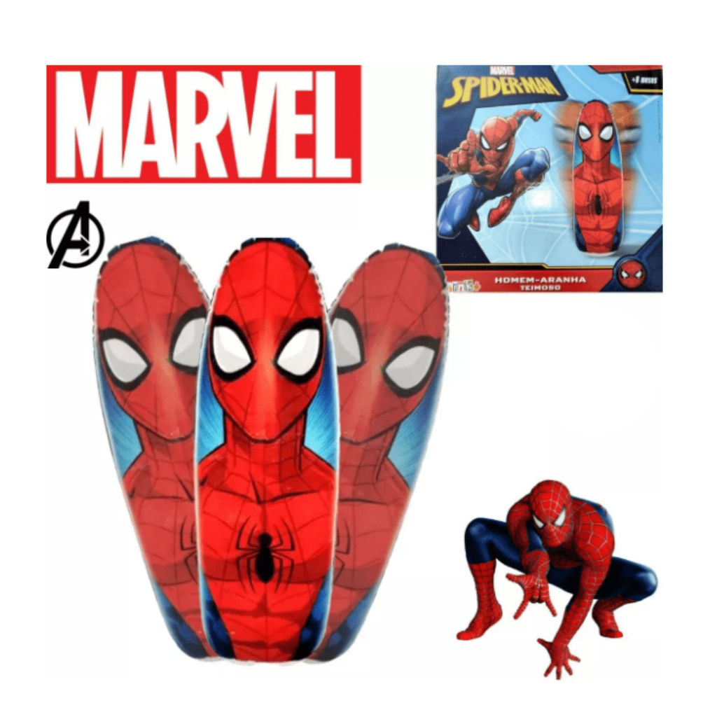 João Teimoso João Bobo Inflável Homem Aranha Licenciado Marvel