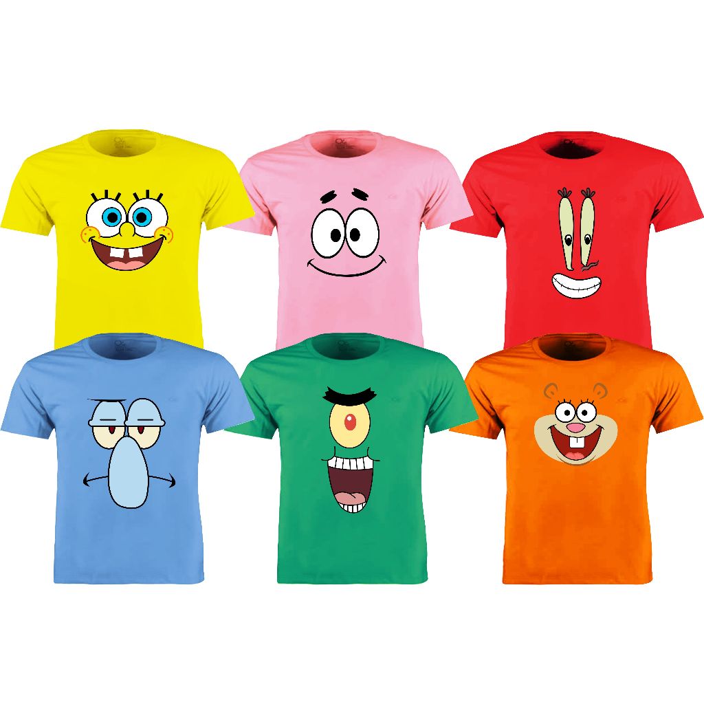 Camiseta Personalizada Bob Esponja Personagens