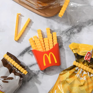 12Pcs Cozinha Saco De Alimentos À Prova De Umidade Clipes De Vedação De Conservação Fresca/Batatas Fritas Em Forma De Lanche Grampo Armazenamento