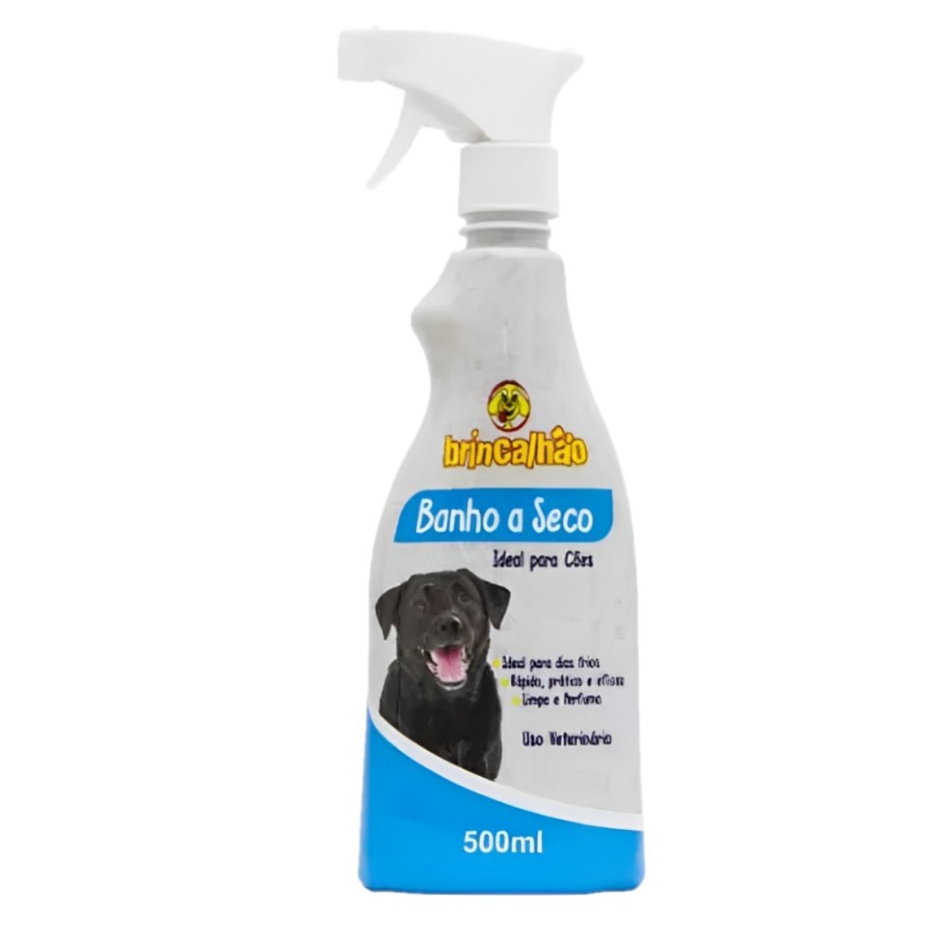Shampoo Banho A Seco Para Cachorro Cães e Gatos Brincalhão 500ml ...