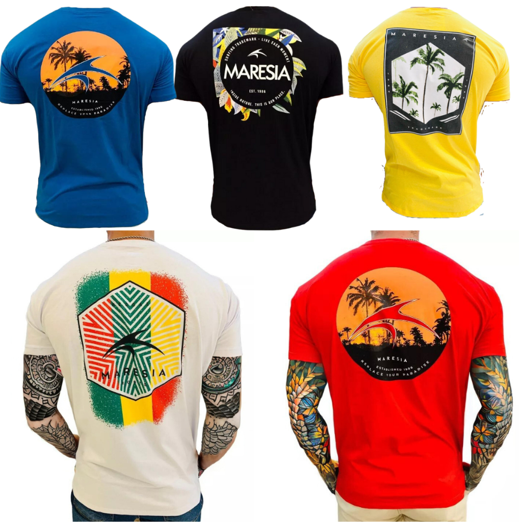 Kit/05 Camisetas masculina estampas da Maresia super lançamento - envio de estampas sortidas