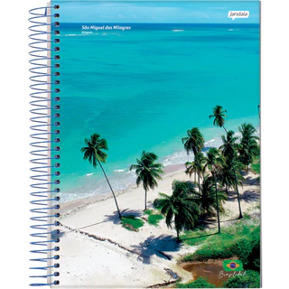 Caderno 1/4 Capa Dura 200 Folhas Brasilidade - Jandaia