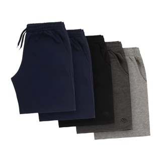 Conjunto 5 Shorts Bermudas Moletom 5 cores lisas do P ao Plus Size G4