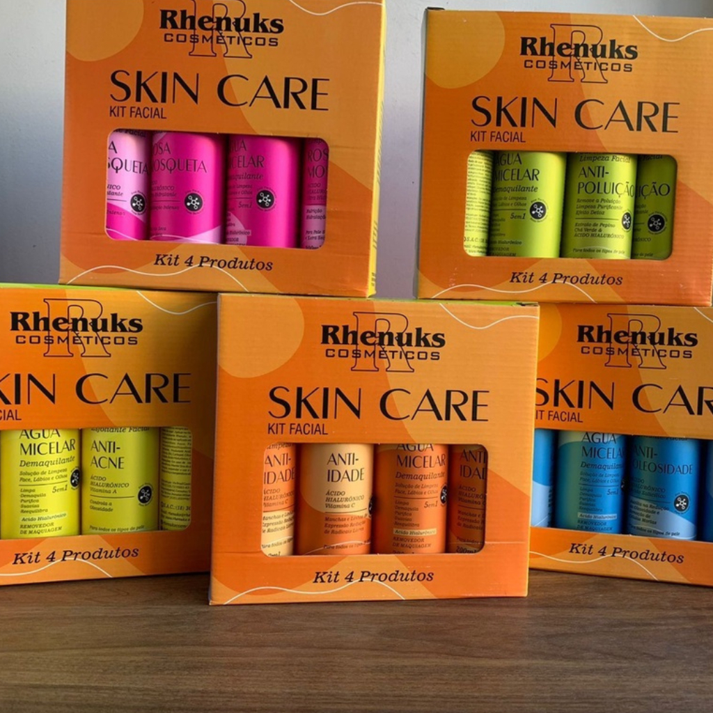 Kit Skin Care Tratamento Facial - 4 Produtos para o Rosto