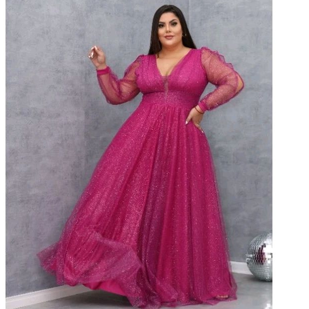Vestido Madrinha Plus Size Rosa Vestido Madrinha Plus Size Vestido