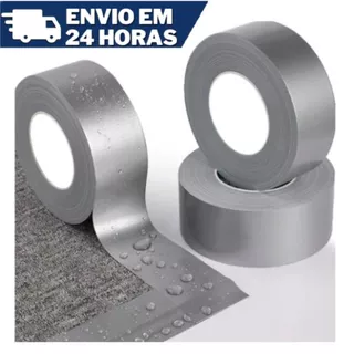Silver Tape Prata Fita Adesiva Multiuso 45mm x 5 Metros Vedação Pronta Entrega