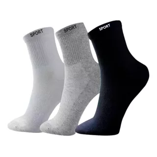 12 Pares de Meia masculina Cano alto SPORT Kit para Trabalho Academia Dia a Dia Esportes Ótima qualidade