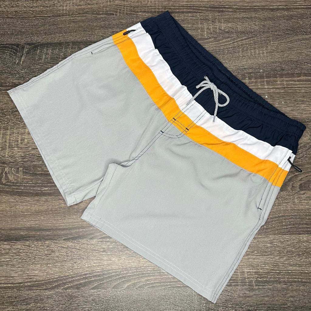Shorts De Linho Masculino Ficerd - Pacote Com 2 Peças Cintura Elástica Para Verão