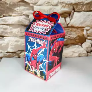 20 Caixinhas Milk Personalizadas Festa - Homem Aranha