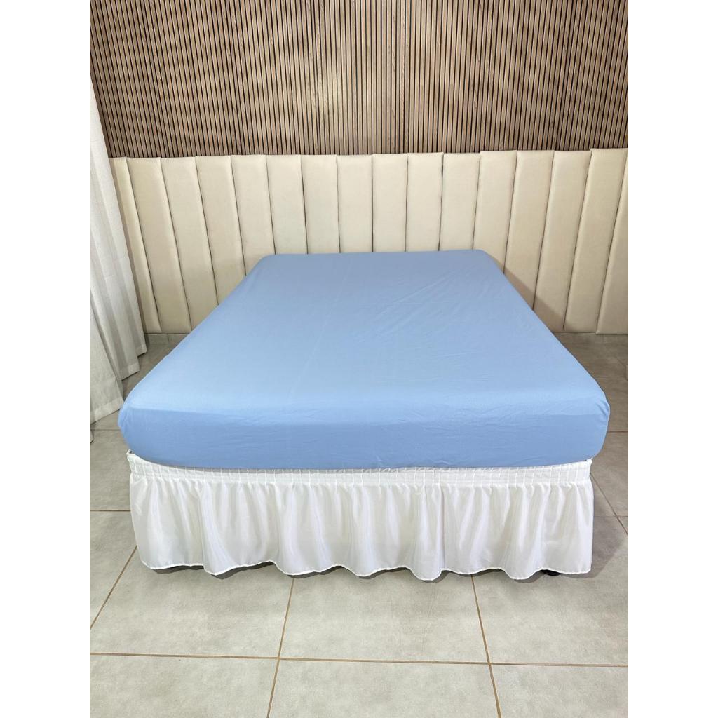 Lençol Avulso CASAL Padrão com Elástico em Percal Liso 100% Algodão Cores Lisas (Roupas de Cama Fabricação Própria) - Avulso