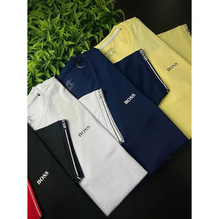 Camisa Camiseta Masculina Básica Algodão Premium 50.1 Básica Com Detalhe Na Manga (H.B)