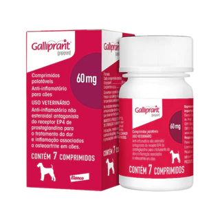 Galliplant 60mg 7 comprimidos Anti-inflamatório Para Cachorro