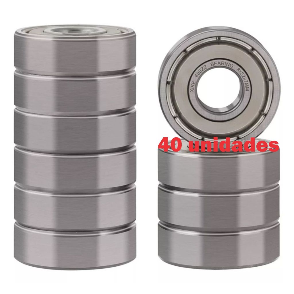 モンロー 24CM Kit Micro Rolamento 608 Zz - 7mm X 8mm X 22mm Aço Skate Patins
