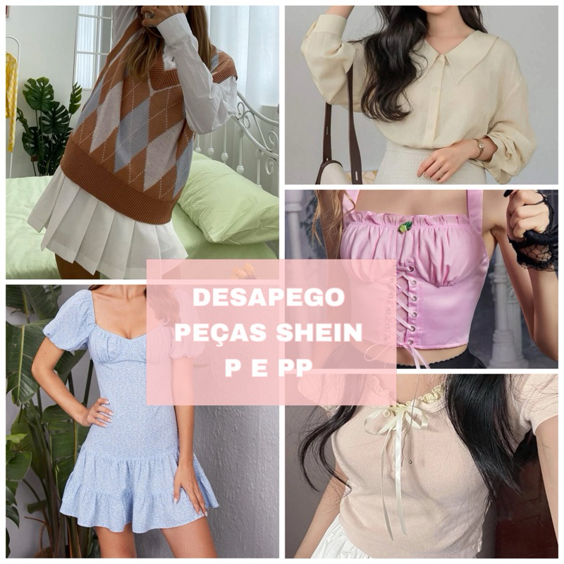 Roupa desapego coreana kpop peças novas ou usadas apenas uma vez vestido blusa saia calaça
