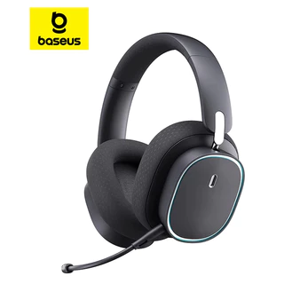 Headset Gamer Baseus Gh02 Bluetooth Sem Fio 2.4g Preto Rgb