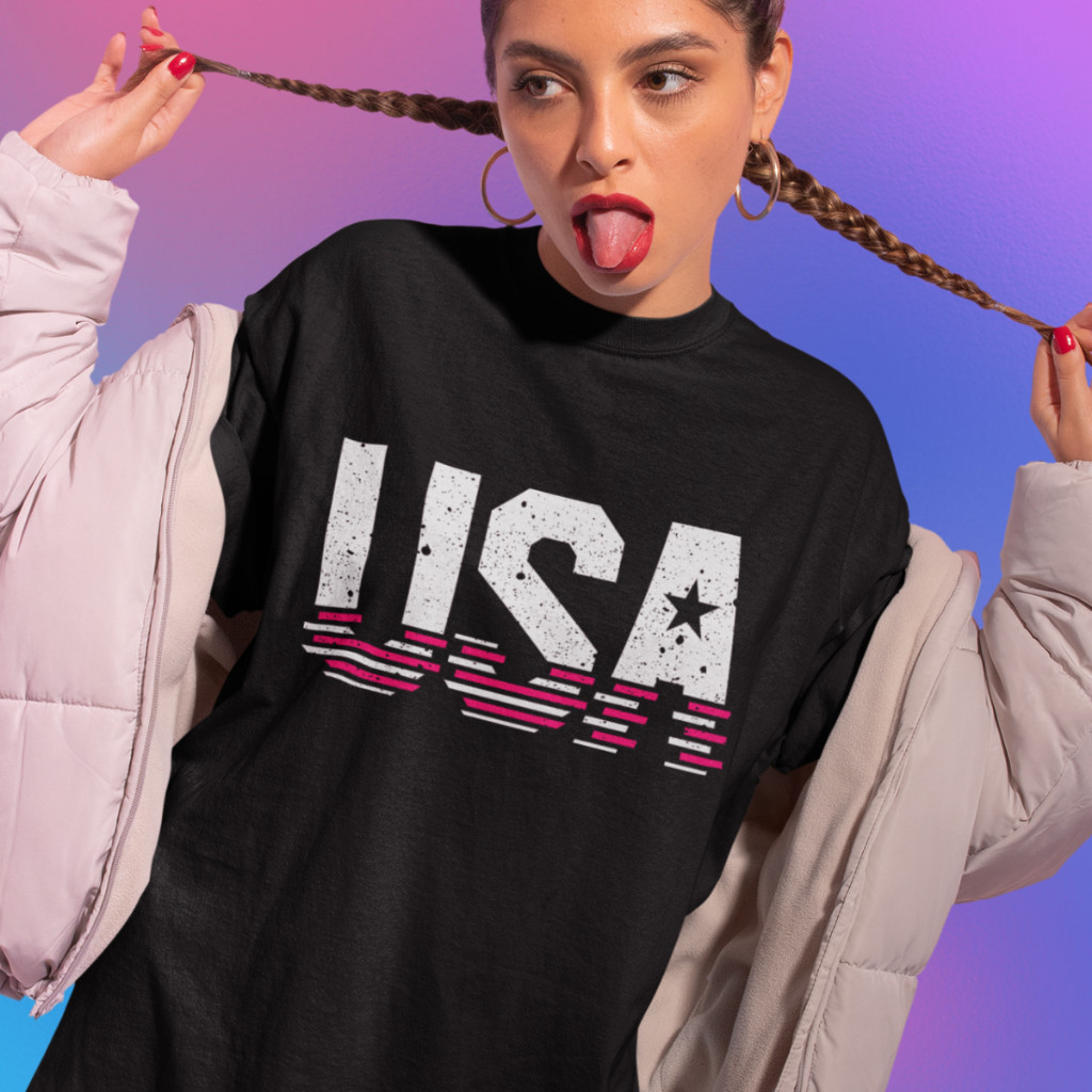 Camiseta T-shirt Usa Algodão Casual