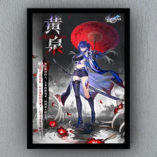 Quadro com Moldura Decorativa e Vidro - Acheron / Honkai Star Rail // Game