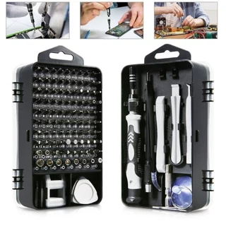 Kit ferramenta Manutenção 115 chaves de Reparação Celular Notebook Tablet Maleta Ferramentas 115 Peças