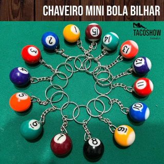 Chaveiro Mini Bola De Bilhar / Sinuca / Snooker Numerada Avulso Unidade