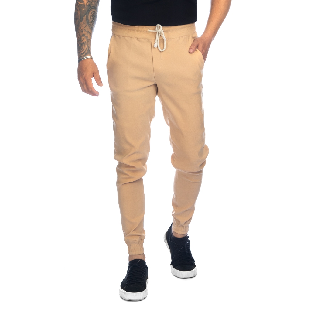 Calça Jogger Masculina Bengaline Confortável Colorida