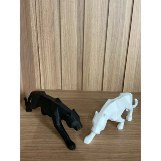 Enfeite Estátua Decorativa Pantera decoração impressão 3D escultura casa sala material plástico