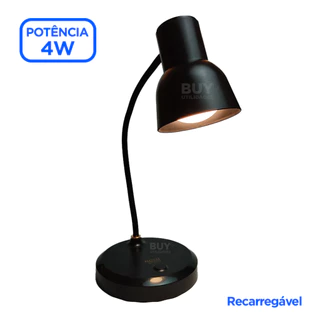 Luminária Abajur de Mesa Recarregavel sem fio usb
