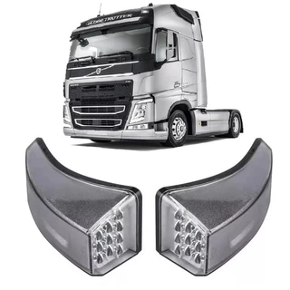 KIT PAR LANTERNA SETA LED PISCA 24V CAMINHAO VOLVO FH 2015 A 2021 DIREITA E ESQUERDA com Chicote