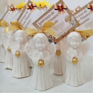 Sabonete personalizado lembrancinha Anjinho batizado eucaristia comunhão anjo