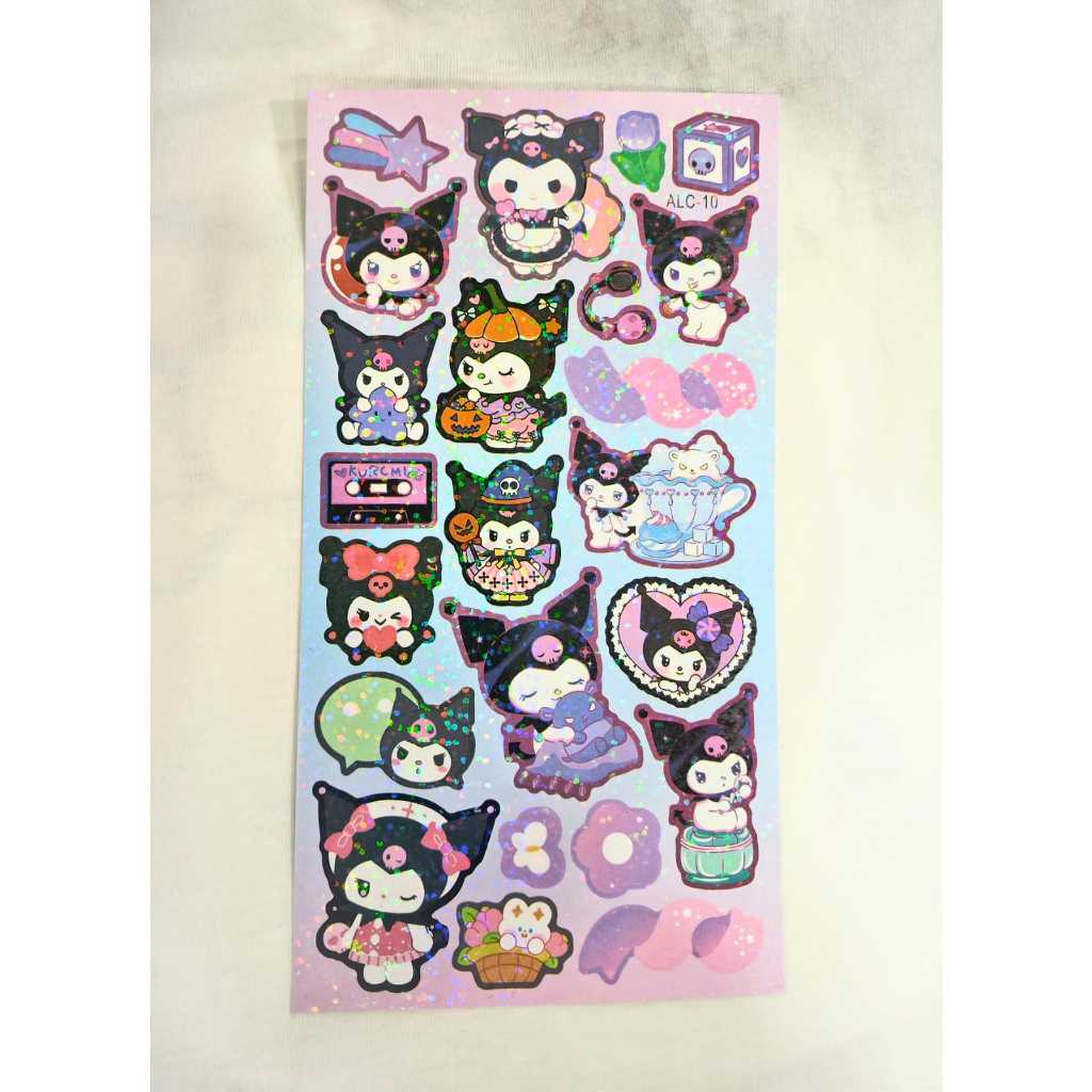 Adesivo brilhantes de Hello Kitty ; Kuromi ; Cinnamoroll ; My Melody ...